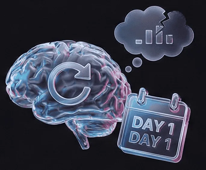 Icon representing AI amnesia